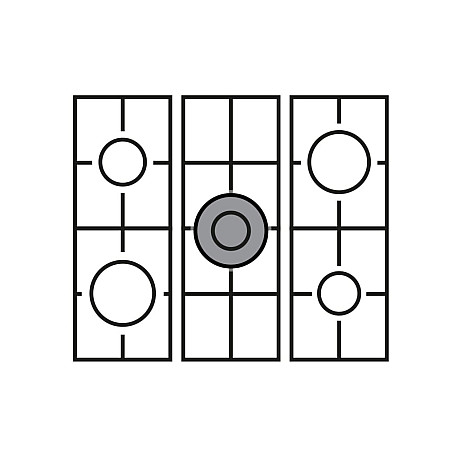 Lofra -  Gasspis Dolce Vita 70 cm 2 Ugnar, Svart/Brons