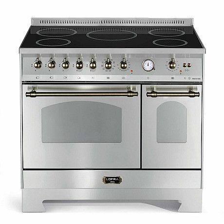 Lofra -  Induktionsspis Dolce Vita 90 cm 2 Ugnar, Rostfri/Brons