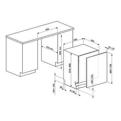 Lofra - Integrerad, Dolce Vita, Svart/Krom