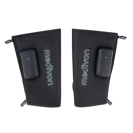 Medivon - FlowGo Duo kompressions massage med värme & batteridrift