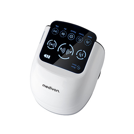 Medivon - Knee knämassageapparat med värme och batteridrift, vit