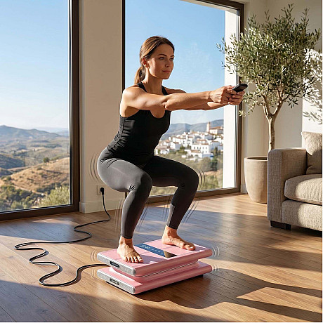 Medivon - Oxya Pro vibration platta med tre program & fjärrkontroll