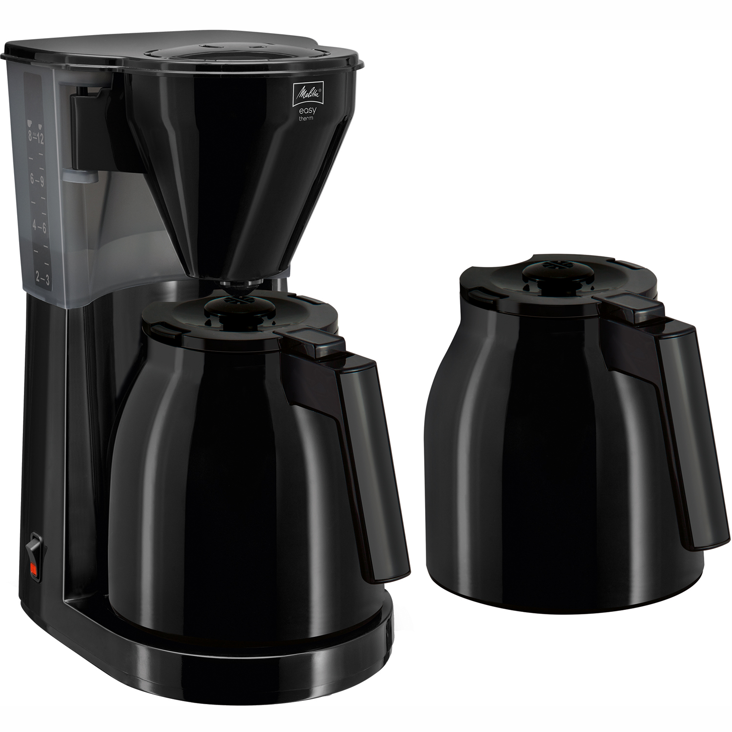 Melitta kaffebryggare easy 2.0 therm - med 2 kannor, svart