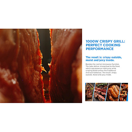 Midea - AG20CF2EBK - Svart, 20L - 5 effektlägen & upptining