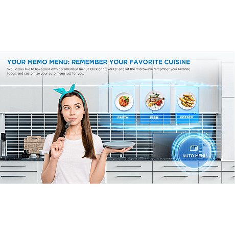 Midea - AG20CF2EBK - Svart, 20L - 5 effektlägen & upptining