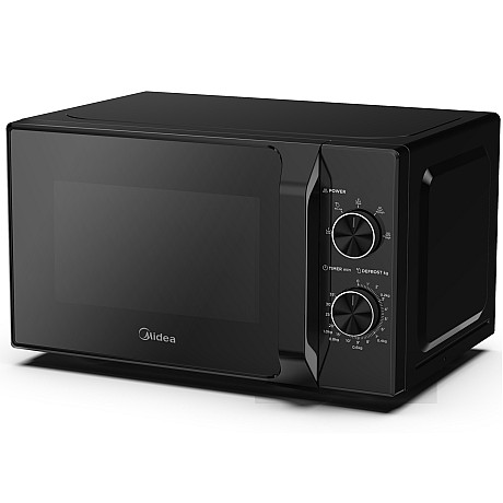 Midea - MM20CF2EBK - Svart, 20L - Roterande tallrik & manuell styrning