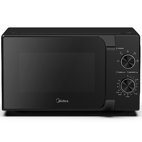 Midea - MM20CF2EBK - Svart, 20L - Roterande tallrik & manuell styrning