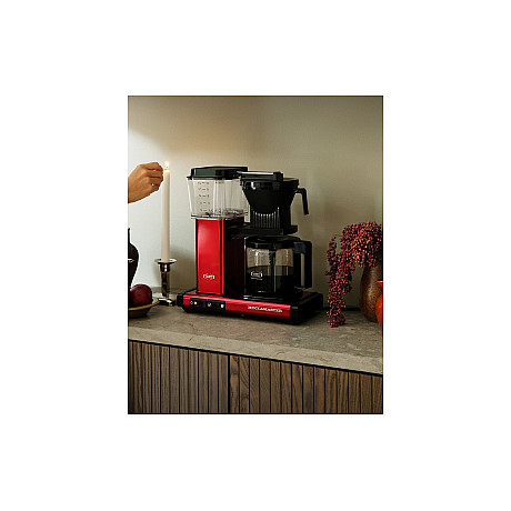 Moccamaster - Optio Kaffebryggare, Röd metallisk