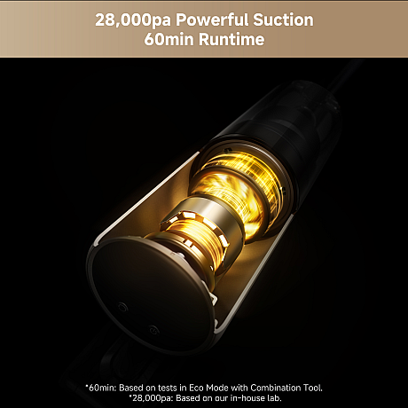 Mova - I10, sladdlös, 28000 Pa, 1,35 kg, 140° LED belysning, 6 lager filter