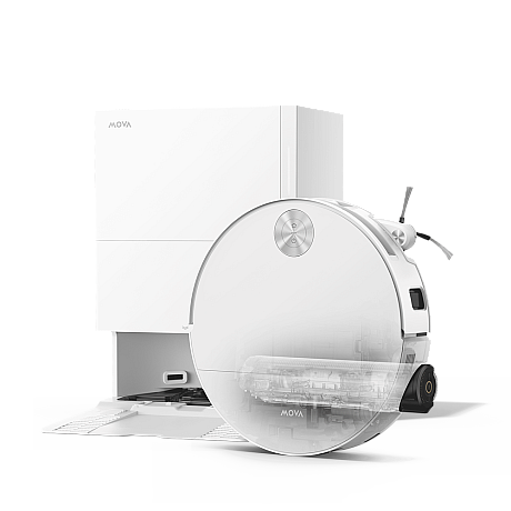 Mova - S70 Roller, 28000 Pa, rullmopp, 80 °C mopptvätt, 9 cm hög, vit