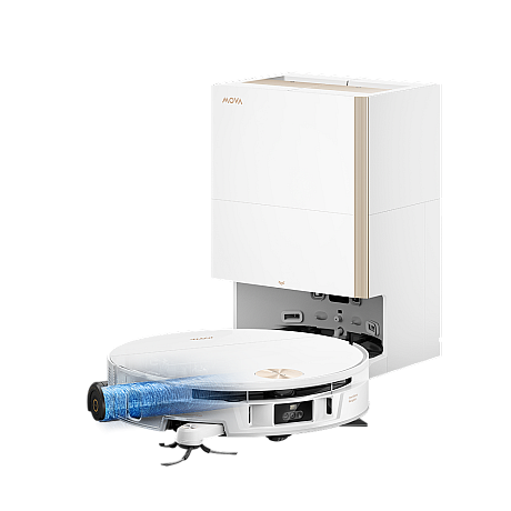 Mova - S70 Ultra Roller, 32000 Pa, rullmopp, 100 °C mopptvätt, 9 cm hög, vit