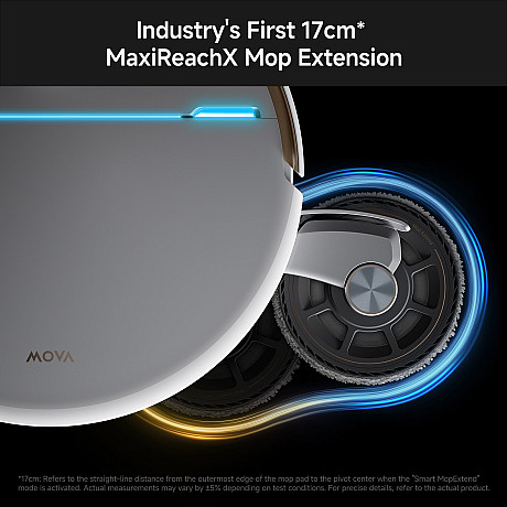 Mova - V70 Ultra Complete, 42000 Pa, påslös, 9 cm tröskel, 6400 mAh, vit