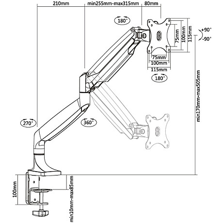 Multibrackets - M Spring Single