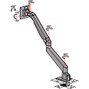 Multibrackets - VESA Gas Lift Arm Single vit