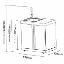 Myoutdoorkitchen -  Diskbänk classic line stainless 304SS för utekök