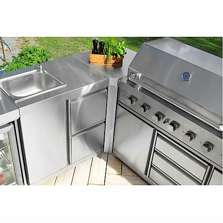 Myoutdoorkitchen -  Hörnmodul classic line stainless 304SS 90° för utekök