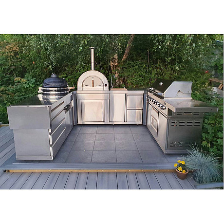 Myoutdoorkitchen - Vedeldad Pizzaugn classic line stainless modul