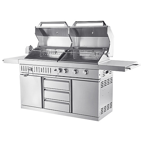 Myoutdoorkitchen - Stainless Collection - Fristående Gasol- och Kolgrill