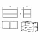 Myoutdoorkitchen -  Basmodul nordic line 120 cm för 2 moduler