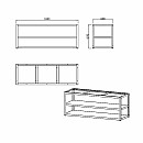 Myoutdoorkitchen -  Basmodul nordic line 180 cm för 3 moduler