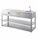 Myoutdoorkitchen - Basmodul nordic line 180 cm för 3 moduler Myoutdoorkitchen - Basmodul nordic line 180 cm för 3 moduler