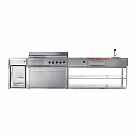 Myoutdoorkitchen -  Basmodul nordic line 180 cm för 3 moduler