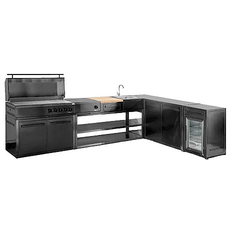 Myoutdoorkitchen - Gasolgrill nordic line, Svart (5 Burners)