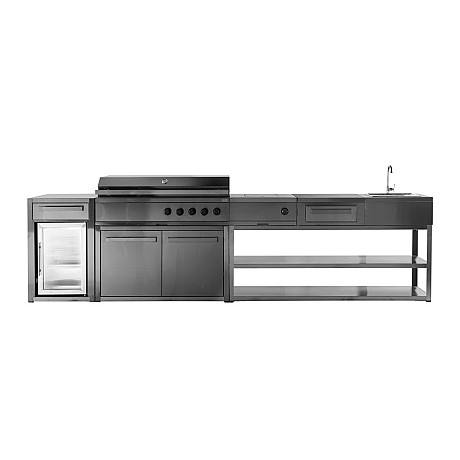 Myoutdoorkitchen - Nordic Line Black - 201SS Integrated Side Burner