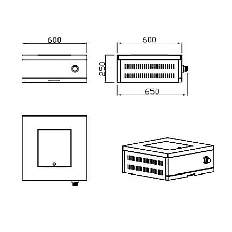 Myoutdoorkitchen - Nordic Line Black - 201SS Integrated Side Burner