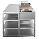 Myoutdoorkitchen - Nordic Line Stainless - 430SS - Side table 180 cm