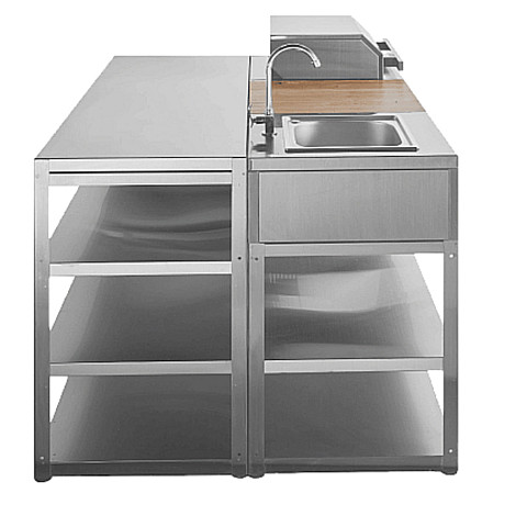 Myoutdoorkitchen - Nordic Line Stainless - 430SS - Side table 180 cm