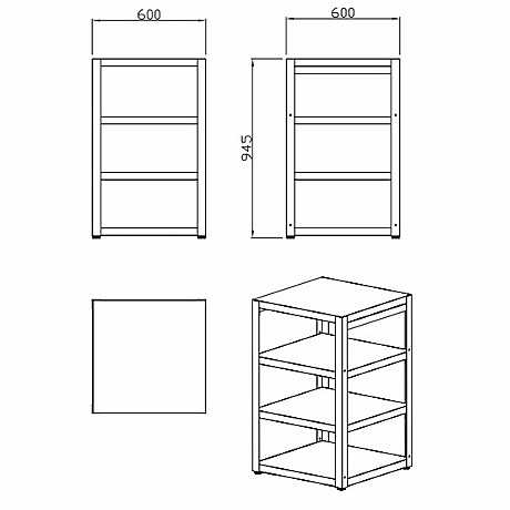 Myoutdoorkitchen -  Hörnmodul nordic line med arbetsbänk 60 cm