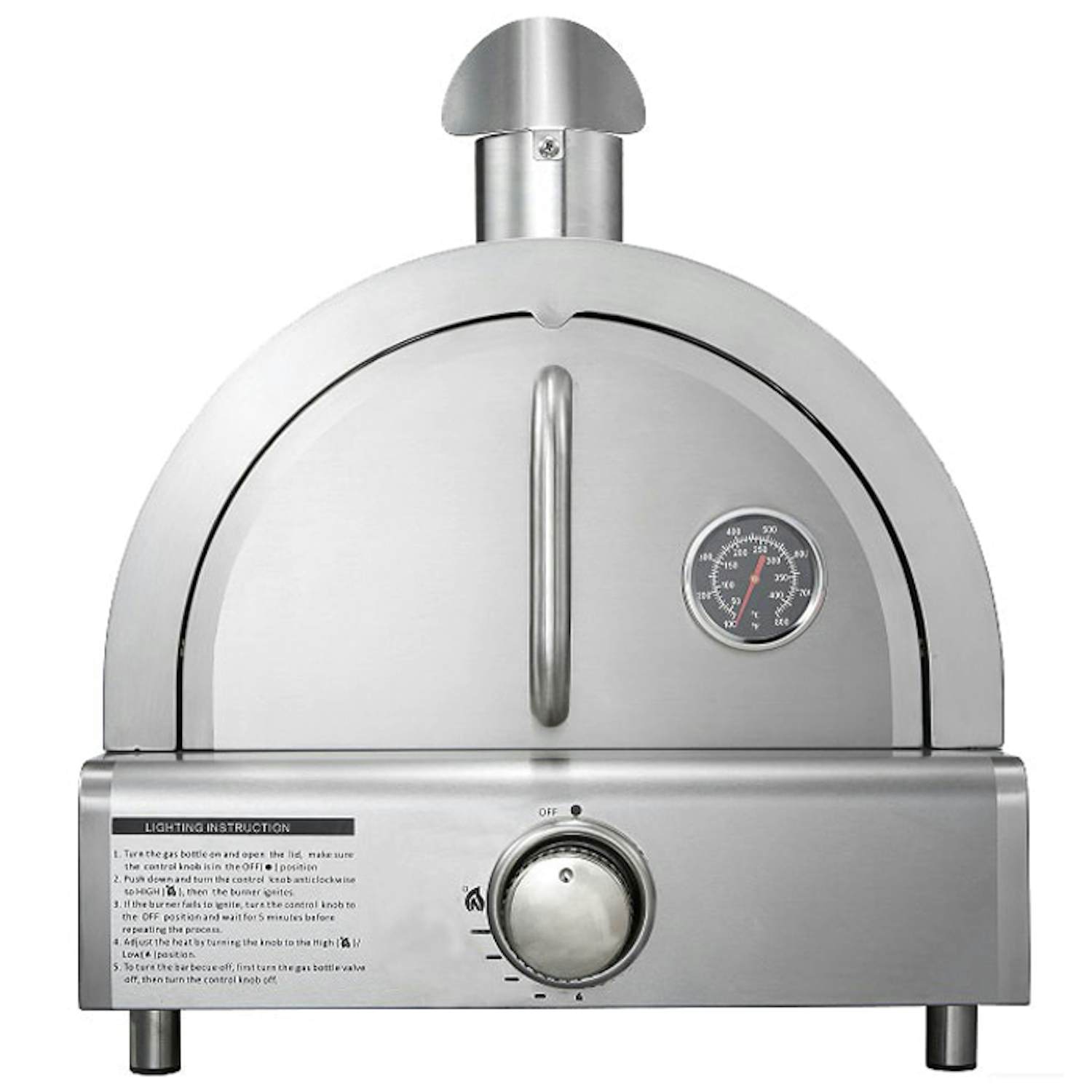 Myoutdoorkitchen pizzaugn pizzaugn med pizzasten i tegel, rostfri