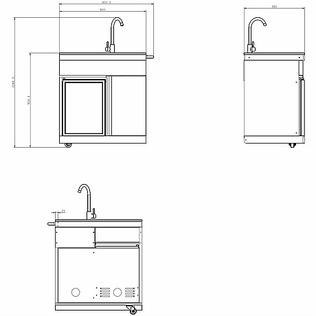 Myoutdoorkitchen -  Utekök Pure Plus Svart