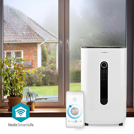 Nedis - DEHU20WTW Luftavfuktare SmartLife Wi-Fi 20 l/Dag 195 m³/h