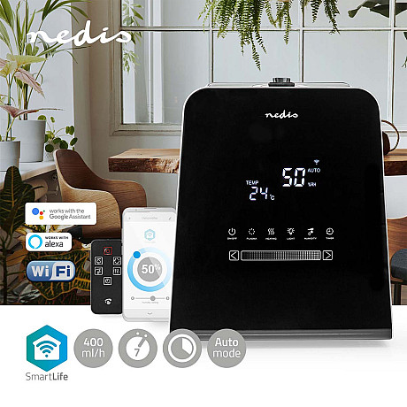 Nedis - HUMI150BKW Luftfuktare för SmartLife 110 W