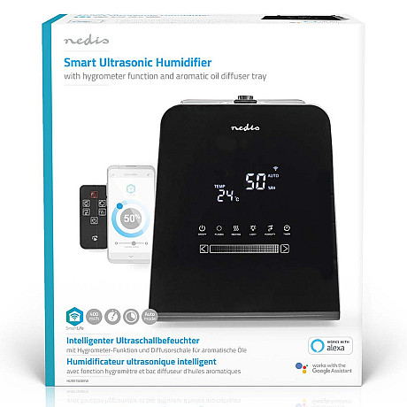 Nedis - HUMI150BKW Luftfuktare för SmartLife 110 W