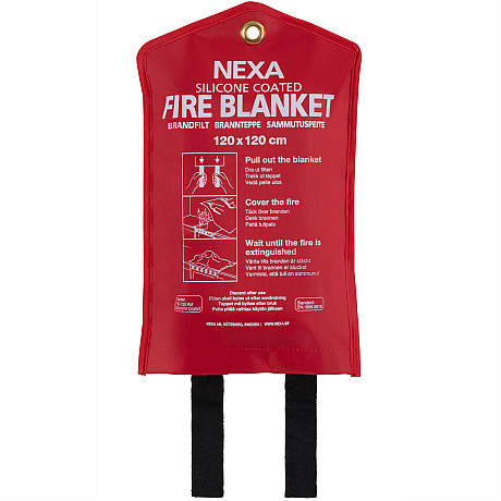 Nexa - FB-120 RM Brandfilt Silikon Röd 120x120 cm