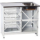 Nimo - LB 100 HT Tvättbänk vänster, Vit