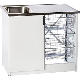  Nimo - LB 100 HT Tvättbänk vänster, Vit