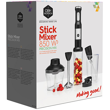 OBH Nordica - Svart, 2-i-1 mixer med take-away flaska