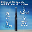 Oral-B - Svart/rosa - Tysta nivåer och trycksensor