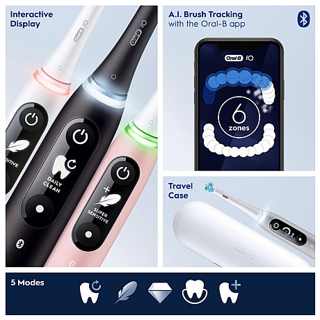 Oral-B - Vit - iO-modell med interaktiv display och lägen