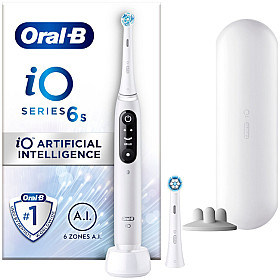 Eltandborste Oral-B - Vit - iO-modell med interaktiv display och lägen Eltandborste Oral-B - Vit - iO-modell med interaktiv display och lägen