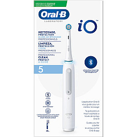 Eltandborste Oral-B - Vit - iO-teknik fem lägen och gum guard Eltandborste Oral-B - Vit - iO-teknik fem lägen och gum guard