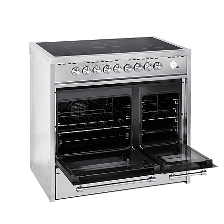 Pazzano -  Induktionsspis Cuore 90 cm (2 ugnar) (Rostfri/Borstat stål)