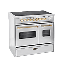 Pazzano -  Induktionsspis Cuore 90 cm (2 ugnar) (Rostfri/Mässing)