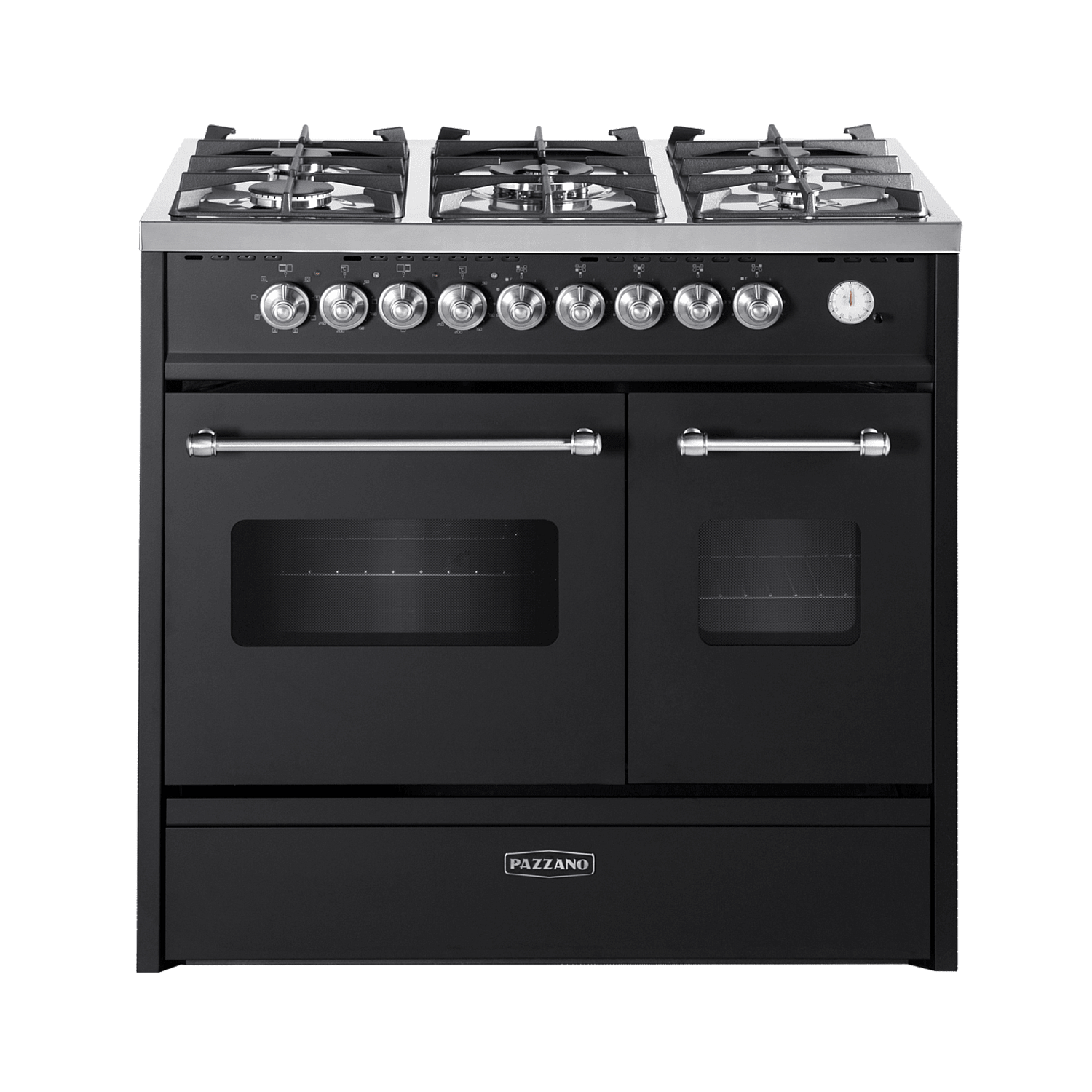 Pazzano gasspis  gasspis cuore 90 cm (2 ovens) (svart/borstat st&aring;l)