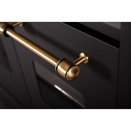 Pazzano -  Gasspis Cuore 90 cm (2 ovens) (Svart/Borstad mässing)