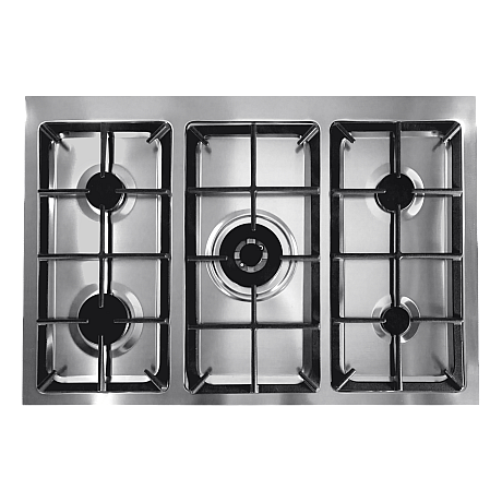 Pazzano -  Gasspis Cuore 90 cm (2 ovens) (Svart/Borstad mässing)